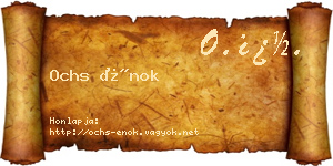 Ochs Énok névjegykártya
